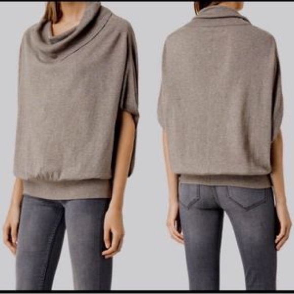 Allsaints Elis cowl neck sweater burgundy XS - Picture 1 of 4